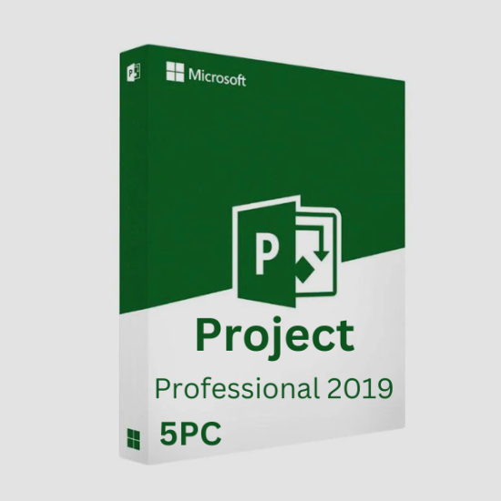 Microsoft Project 2019 Professional 5PC  (Retail Key Online)