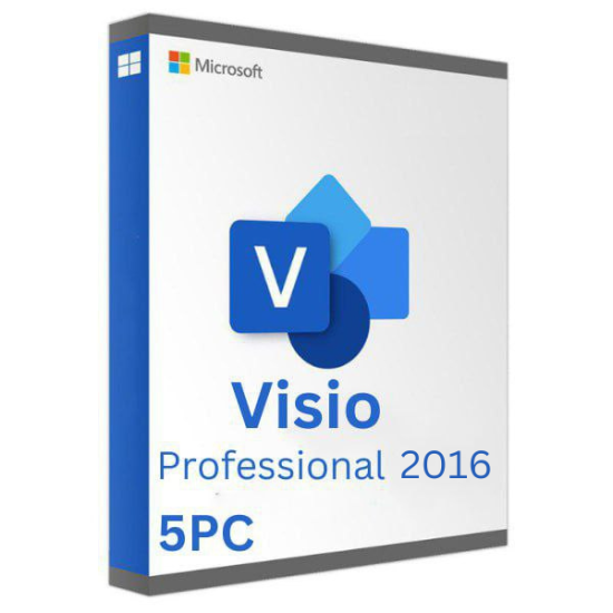 Microsoft  Visio 2016 Professional 5PC [Retail Online]