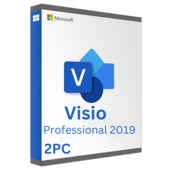 Microsoft Visio 2019 Professional 2PC [retail Online]