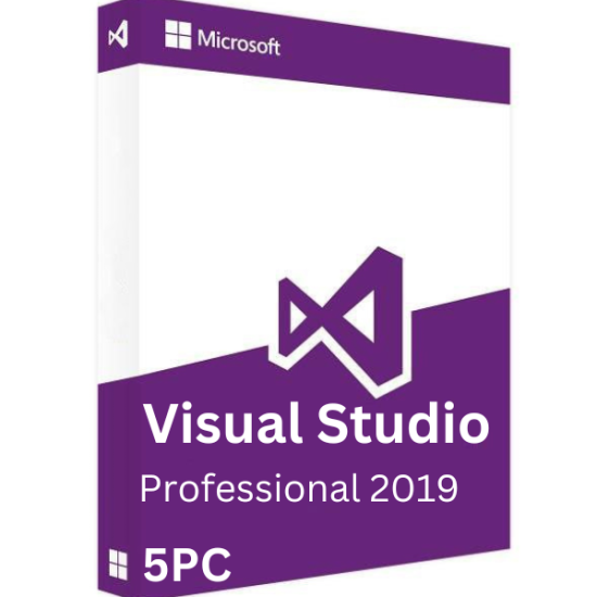Microsoft Visual Studio 2019 Professional 5 PC [retail Online]
